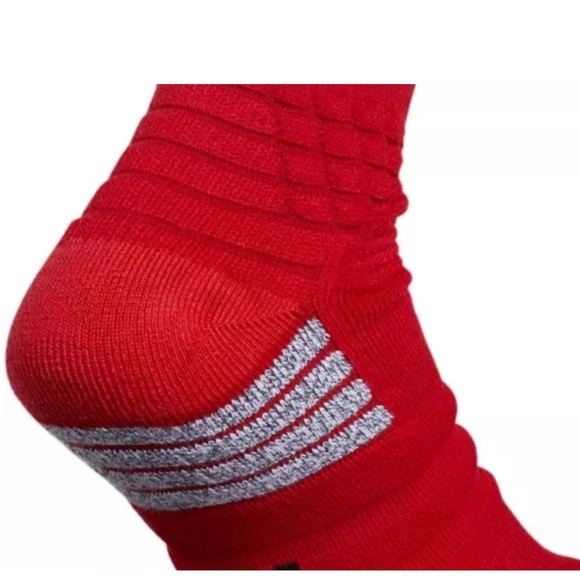 Adidas Creator 365 Basketball Crew Socks 1 Pair Men 12-16 Red w/ White Logo NEW - Picture 4 of 11